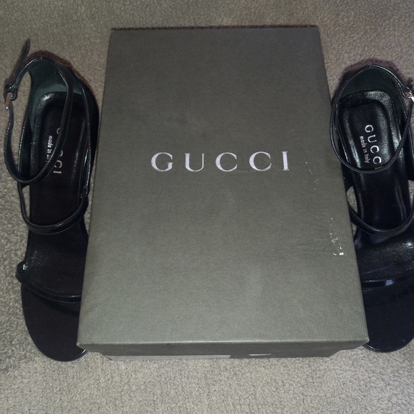 GUCCI HEELS BLACK SZ 7.5 B - Picture 4 of 9
